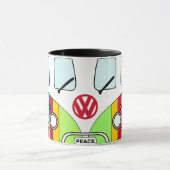 Taza Kombi Verde Neón – Diseño Psicodélico Brillan マグカップ (中央)