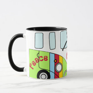 Taza Kombi Verde Neón – Diseño Psicodélico Brillan マグカップ