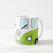 Taza Kombi Verde Psicodélica – Furgoneta Retro con コーヒーマグカップ (正面右)