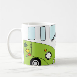 Taza Kombi Verde Psicodélica – Furgoneta Retro con コーヒーマグカップ
