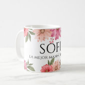 Taza la mejor mamá del mundo コーヒーマグカップ (正面左)