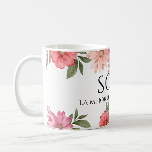 Taza la mejor mamá del mundo コーヒーマグカップ (左)