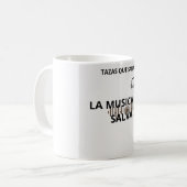Taza la música me salva  コーヒーマグカップ (正面左)