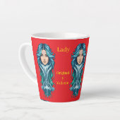 Taza Lady Acuario – Tu signo en cada sorbo カフェラテマグ (左アングル)