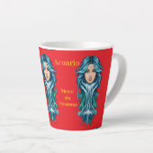 Taza Lady Acuario – Tu signo en cada sorbo カフェラテマグ (右アングル)