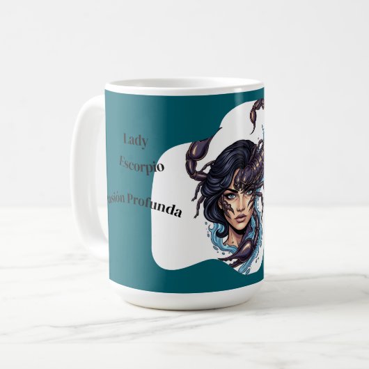 Taza Lady Escorpio コーヒーマグカップ (正面左)