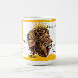Taza Lady Leo León Zodíaco コーヒーマグカップ