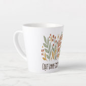 Taza Latte Motivacional Flores Boho カフェラテマグ (左アングル)