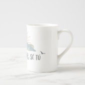 Taza Latte Motivacional Montañas ボーンチャイナマグカップ (右)