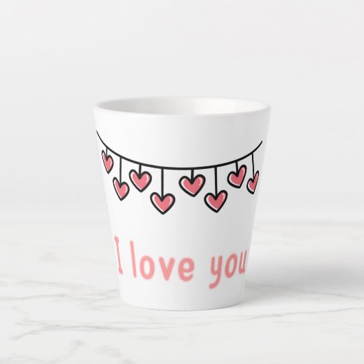 Taza Latte Suspiros Colección Con Mucho Amor ❤️  カフェラテマグ (正面)