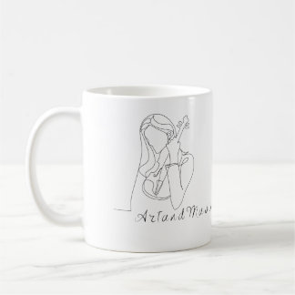 Taza Llamativa de música y arte. コーヒーマグカップ