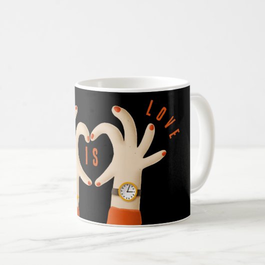 Taza Love is Love コーヒーマグカップ (正面右)