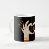 Taza Love is Love コーヒーマグカップ (正面左)