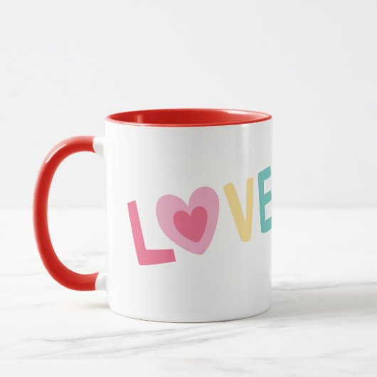 Taza Love letra de corazón マグカップ (左)