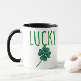 Taza Lucky Clover St Patricks Day  マグカップ
