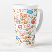 Taza mascota adorable カフェラテマグ (右アングル)