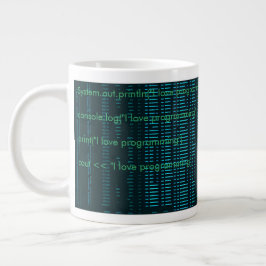 Taza matrix hacker computers programmer 3 ジャンボコーヒーマグカップ