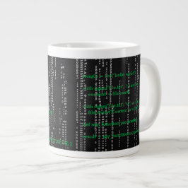 Taza matrix hacker phyton programmer 1 ジャンボコーヒーマグカップ