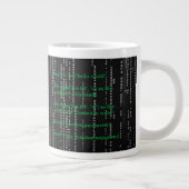 Taza matrix hacker phyton programmer 1 ジャンボコーヒーマグカップ (右)