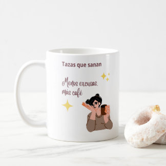 Taza Menos excusas Mas café – Taza Motivación コーヒーマグカップ