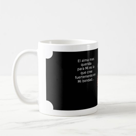 Taza mensaje de Jesus misericordioso コーヒーマグカップ (左)