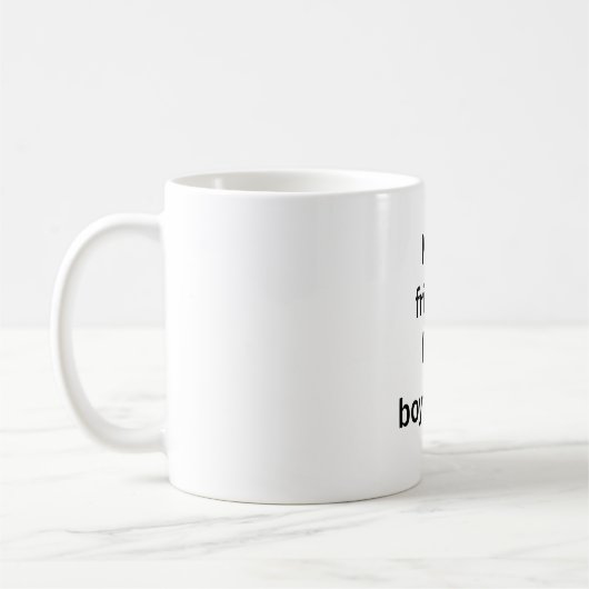 Taza more friends less boyfriends コーヒーマグカップ (左)