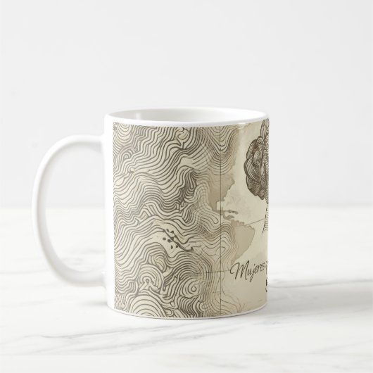 Taza Mujeres que dibujaron el mundo Si te gusta es コーヒーマグカップ (左)