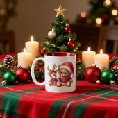 Taza Navideña con adorable osito ツートーンマグカップ