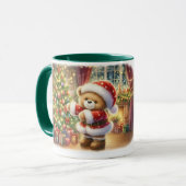 Taza navideña con un adorable osito Taza マグカップ (正面左)