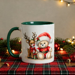 Taza navideña con un adorable osito Taza マグカップ