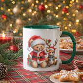 Taza navideña con un adorable osito Taza マグカップ