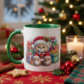 Taza navideña con un adorable osito Taza マグカップ