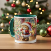 Taza navideña con un adorable osito Taza マグカップ