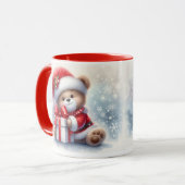 Taza navideña con un adorable osito Taza マグカップ (正面左)