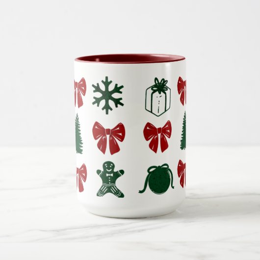 Taza navideña y coquette マグカップ (中央)