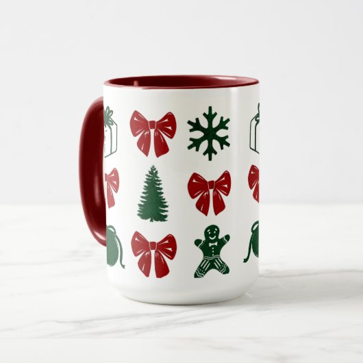 Taza navideña y coquette マグカップ (正面左)