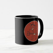 Taza negra original personalizada diablo.  マグカップ (正面右)