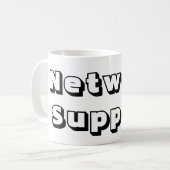Taza network support コーヒーマグカップ (正面左)