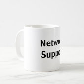 Taza network Support コーヒーマグカップ (正面左)