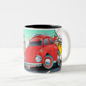 Taza Papá Eres Genial Vocho – ツートーンマグカップ (正面右)