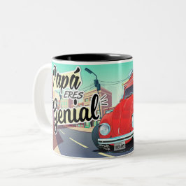 Taza Papá Eres Genial Vocho – ツートーンマグカップ