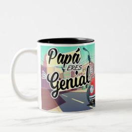 Taza Papá Eres Genial Vocho – ツートーンマグカップ