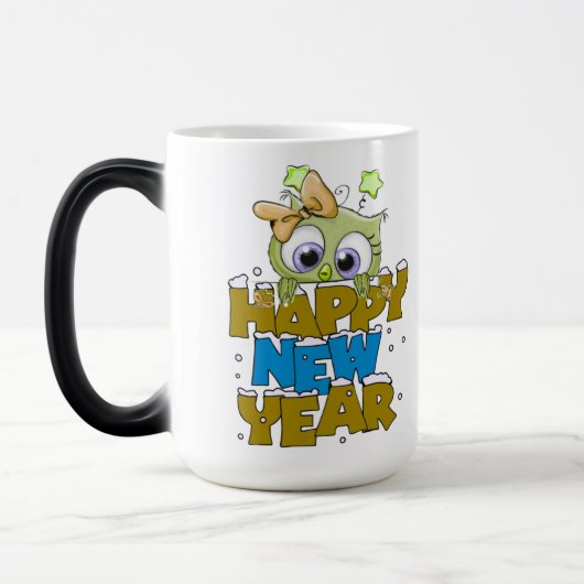 Taza para año nuevo con búho lindo モーフィングマグカップ (左)