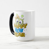 Taza para año nuevo con búho lindo モーフィングマグカップ (正面左)