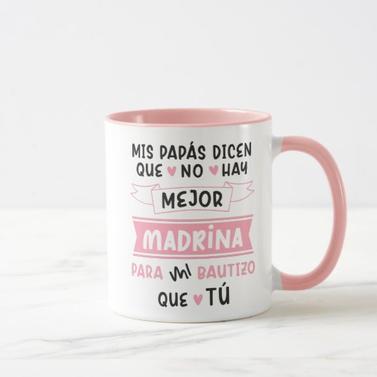Taza para Madrina de Bautizo 11 oz マグカップ (右)