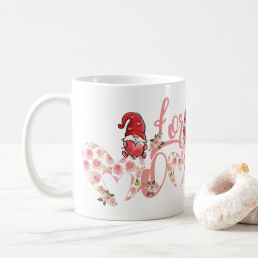 Taza para mamá con corazones コーヒーマグカップ (ドーナツ)