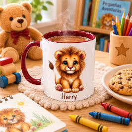 Taza para niños personalizada con diseño de animal マグカップ