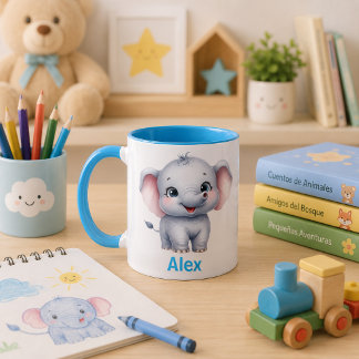 Taza para niños personalizada con diseño de animal マグカップ
