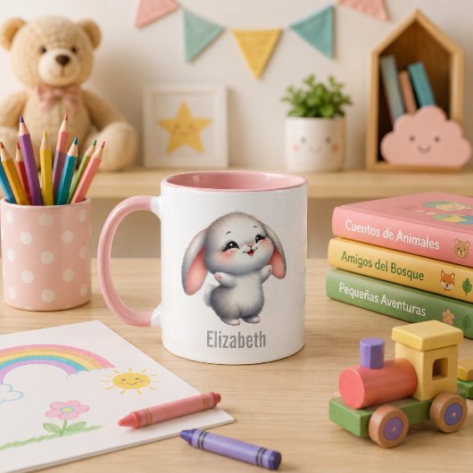 Taza para niños personalizada con diseño de animal マグカップ