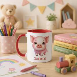 Taza para niños personalizada con diseño de animal マグカップ
